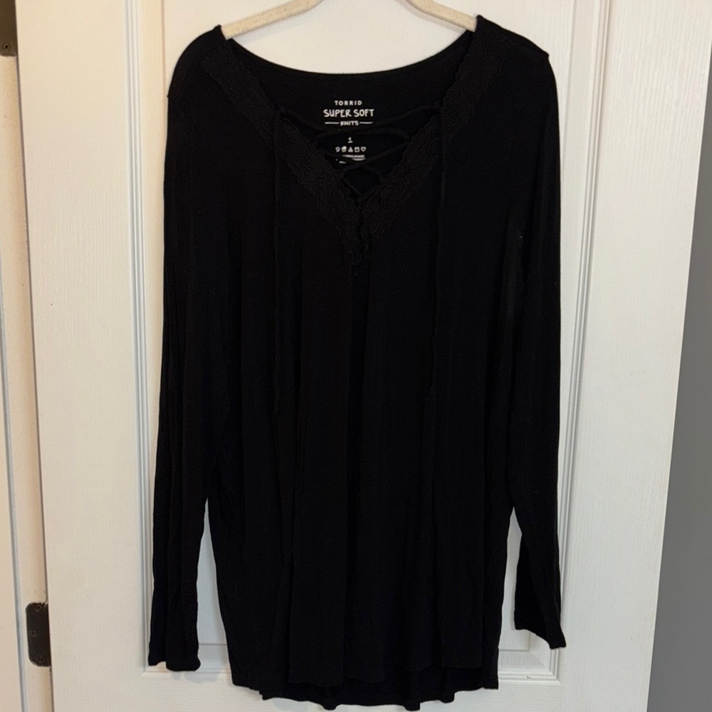 Torrid Black Super Soft Knit Long Sleeve
